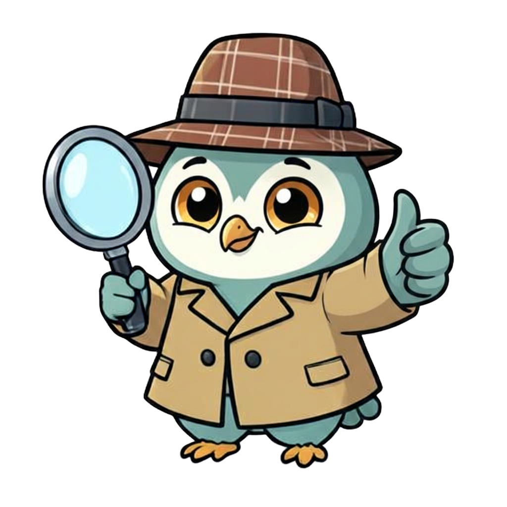 Gogo the owl, relaxed and giving a thumbs up