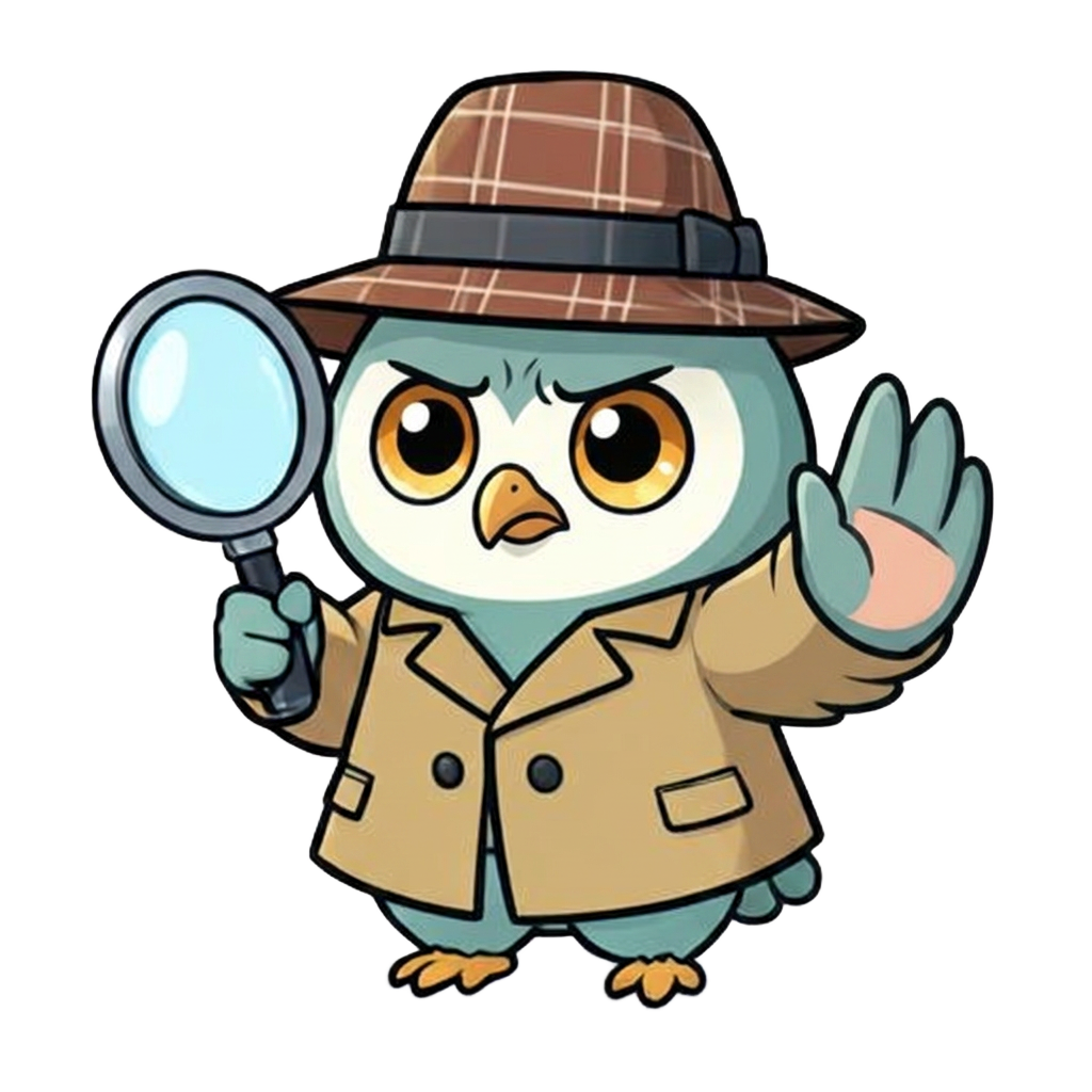 Gogo the owl, holding up a wing to say be careful